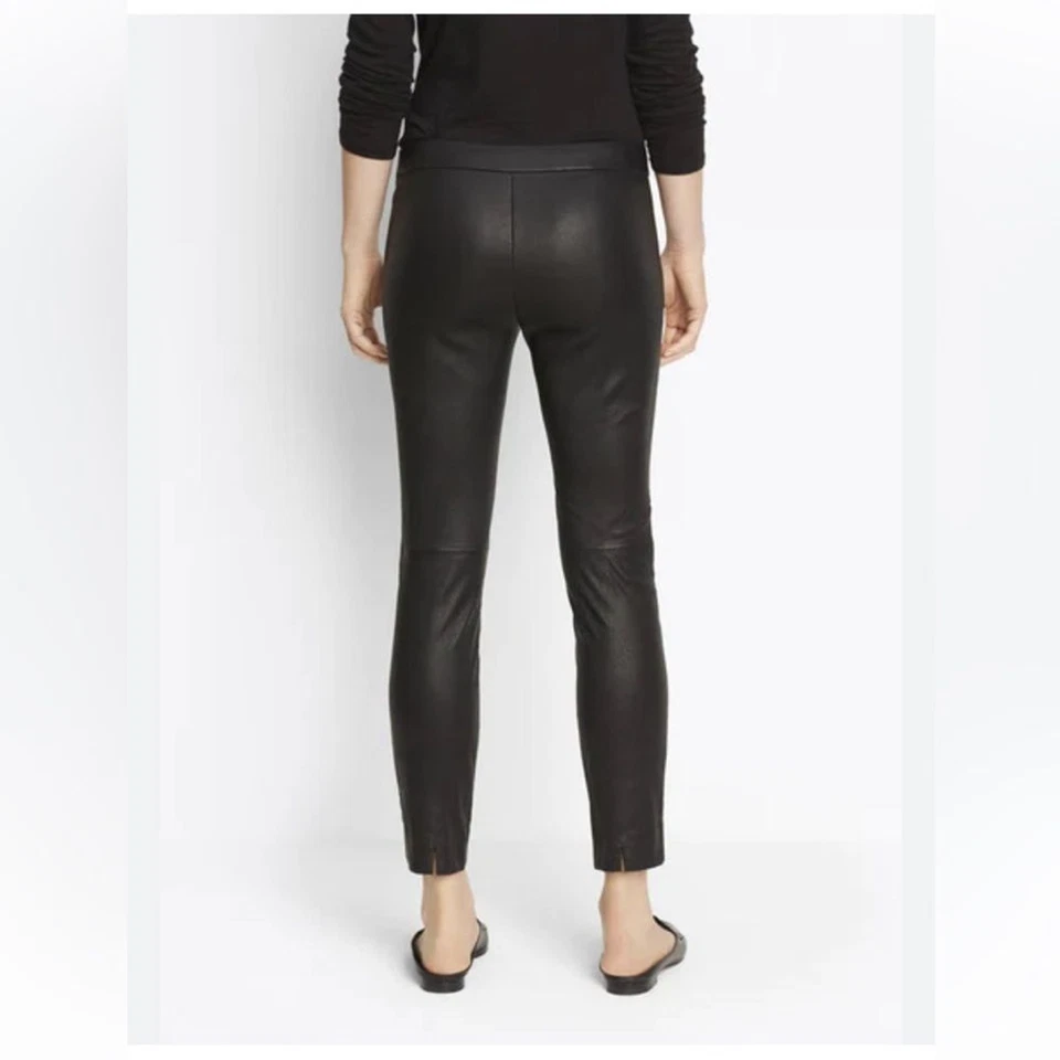 Vince Leggings 100% Cuero Cremallera Parte Inferior Elastizada Cintura Elástica - Talla XS Foto 2 de 4