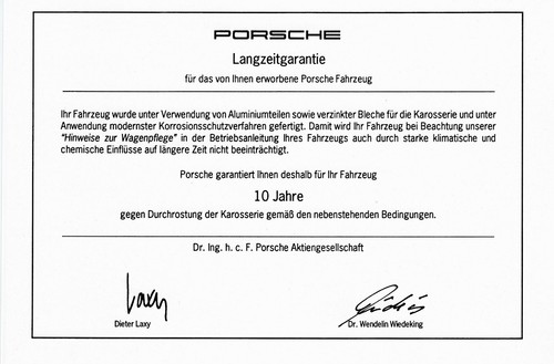 Porsche 911 993 Carrera Garantie & Wartung Serviceheft Pflegepass - Picture 4 of 5