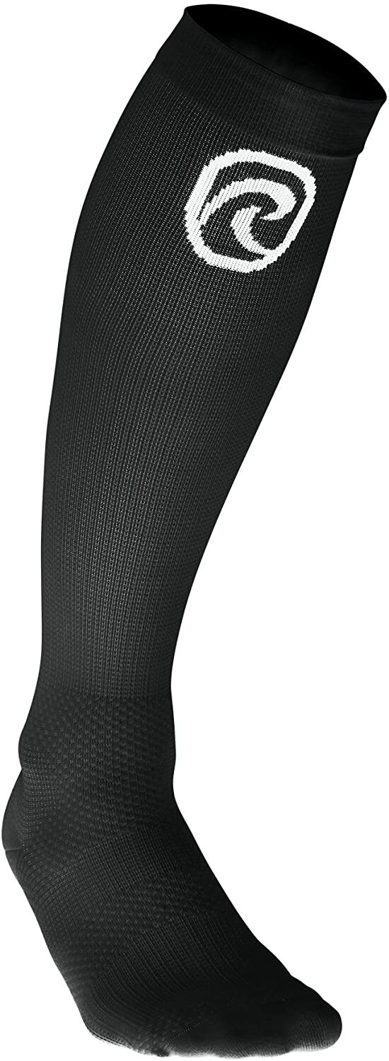 Rehband Rx Compression Socks - Medium – Black - for Women and Men - Athletic Soc