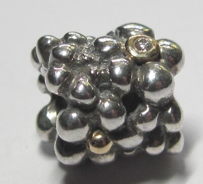 Authentic Pandora Sterling/14K/Diamond DIAMOND DAISY Charm