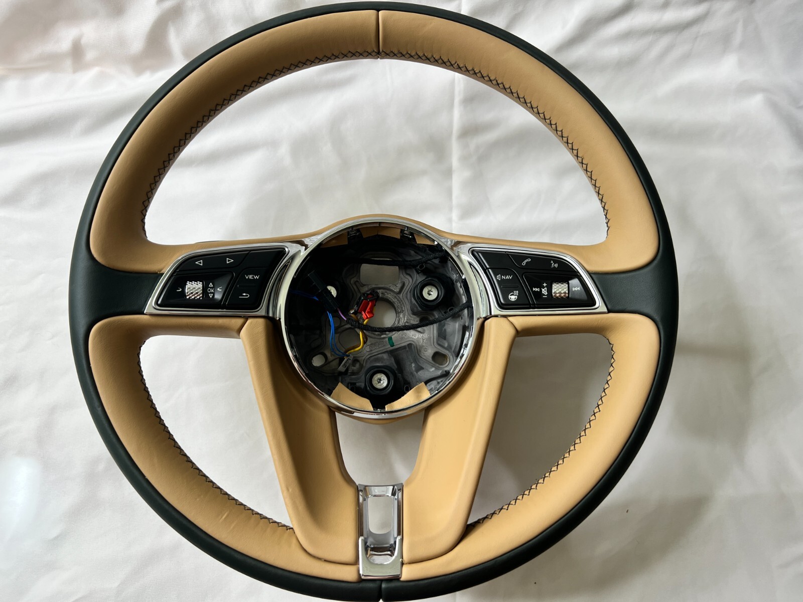 New LINEN OEM Bentley Bentayga Flying Spur GT GTC 2017+ Leather steering wheel