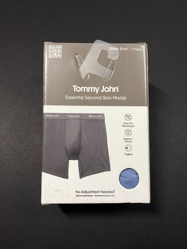 NWT Tommy John Second Skin Boxer Briefs - Modal Blend - Large - 3 Shades of Blue - Picture 2 of 3