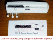 1966 CHEVROLET EL CAMINO & CHEVELLE WAGON GAUGE FACES for 1/25 REVELL kits—READ