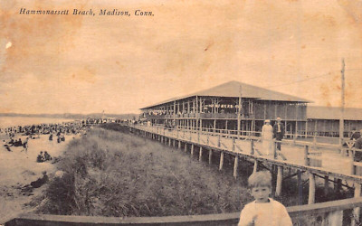 Madison Connecticut~ Hammonasset Beach-1910er Howard B Welch Foto Postkarte