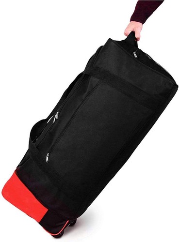 Travel Holdall On Wheels Bag Large Wheeled Suitcase 32" Holdall Luggage Folding - Picture 12 of 36