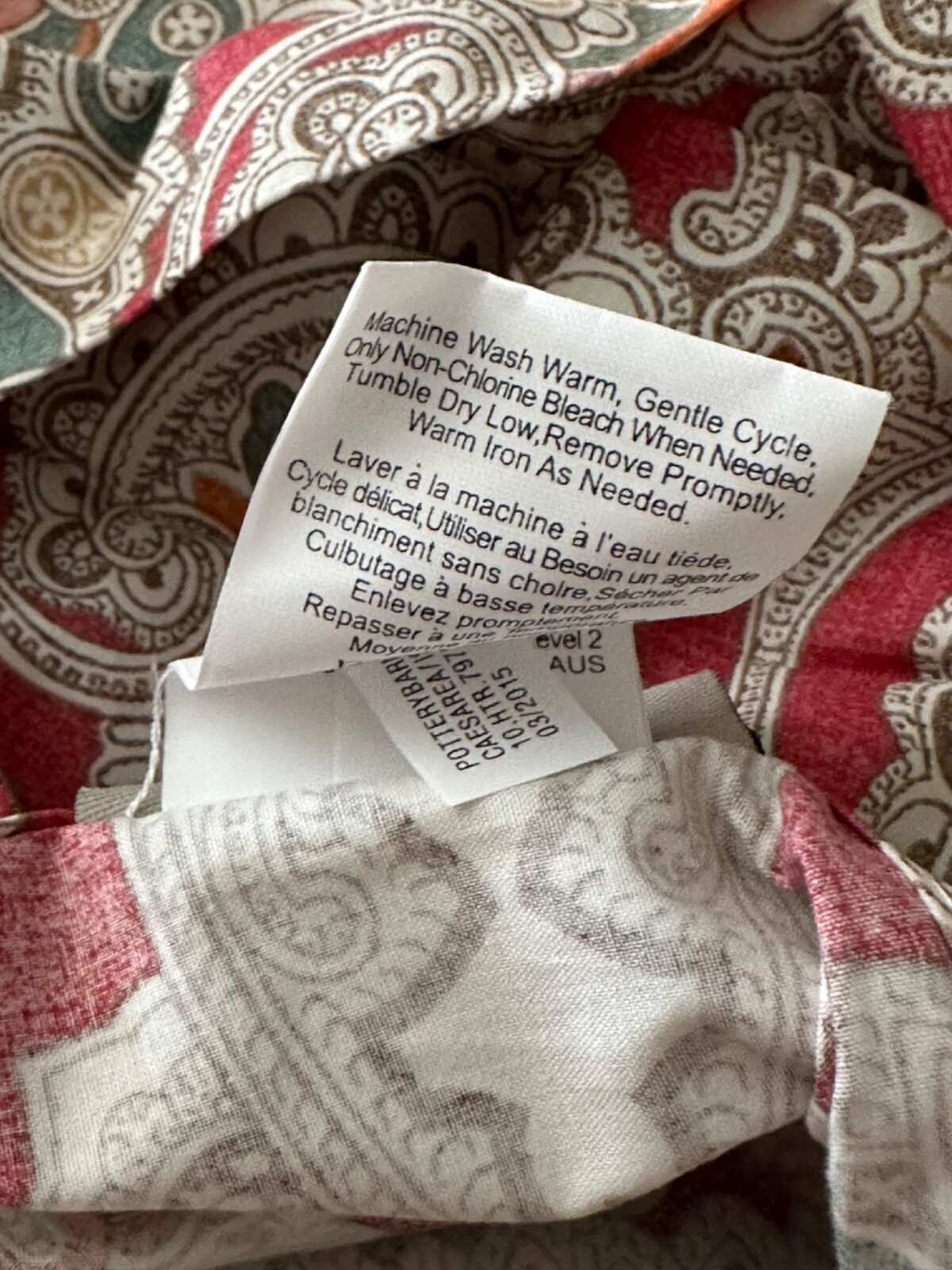 3 Pc Set Pottery Barn Valencia Medallion Full Queen Duvet 2 Standard