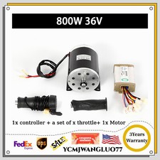 36V Brush Motor Kit Speed Controller Pedal for Electric ATV e Bike Go Kart 800W