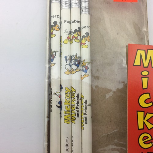 4 Vintage Faber Castell Disney Mickey and Friends Bleistifte gespitzt USA - Bild 3 von 5