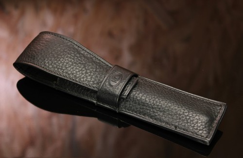 Hans Kniebes - Étui de Stylo En Noir Cuir Véritable pour 1 Instrument D'Écriture - Photo 3/5