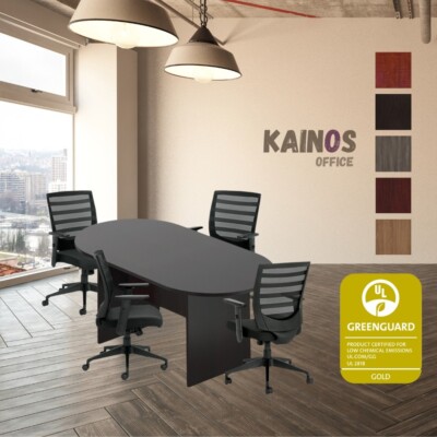 GOF 6FT Conference Table w/ 4 Ergonomic Chairs (G11921B), Modern Office Room Set