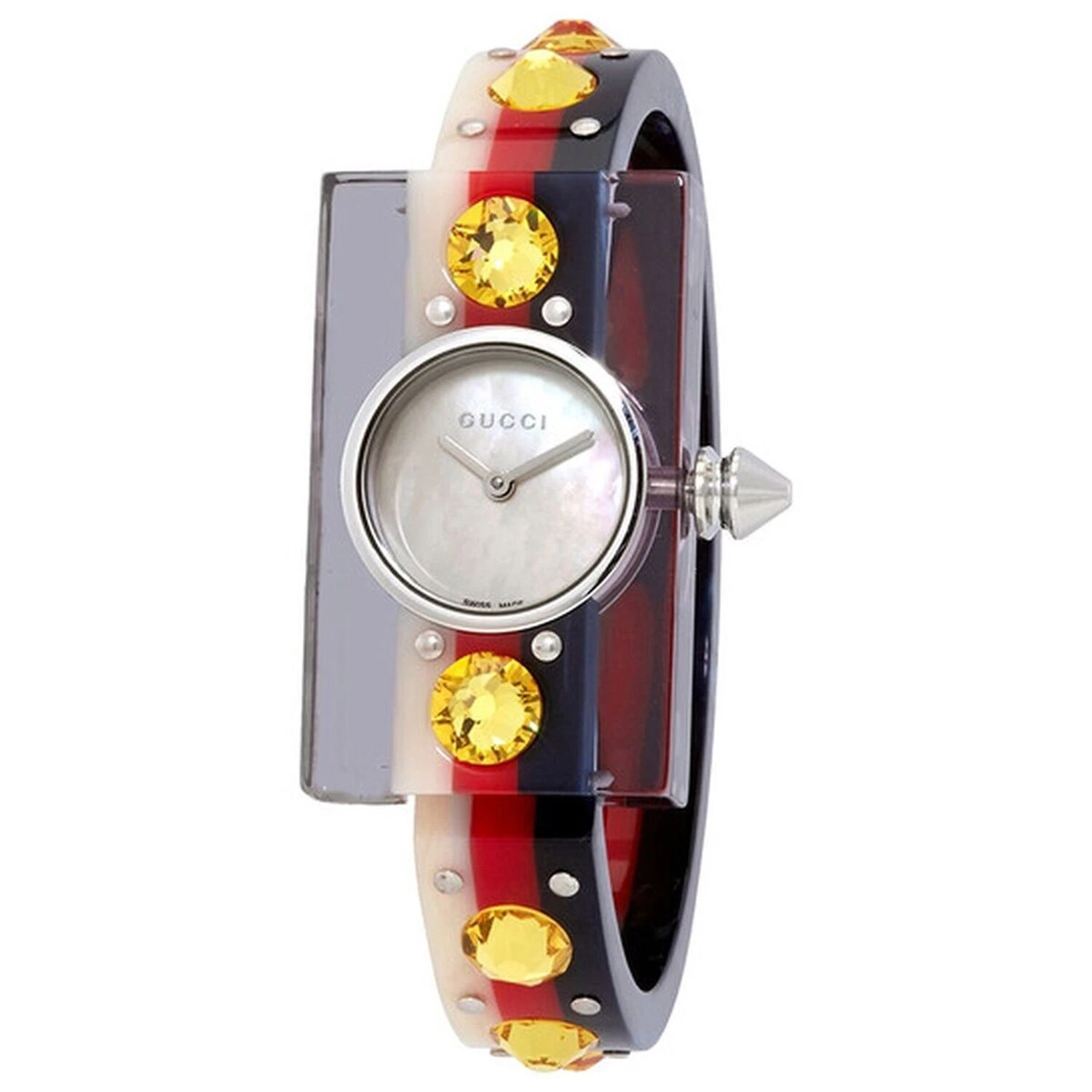 Montre femme Gucci classique cadran blanc   YA143524