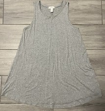 Forever 21 Women’s Medium Gray A-Line Sleeveless Casual Solid Dress