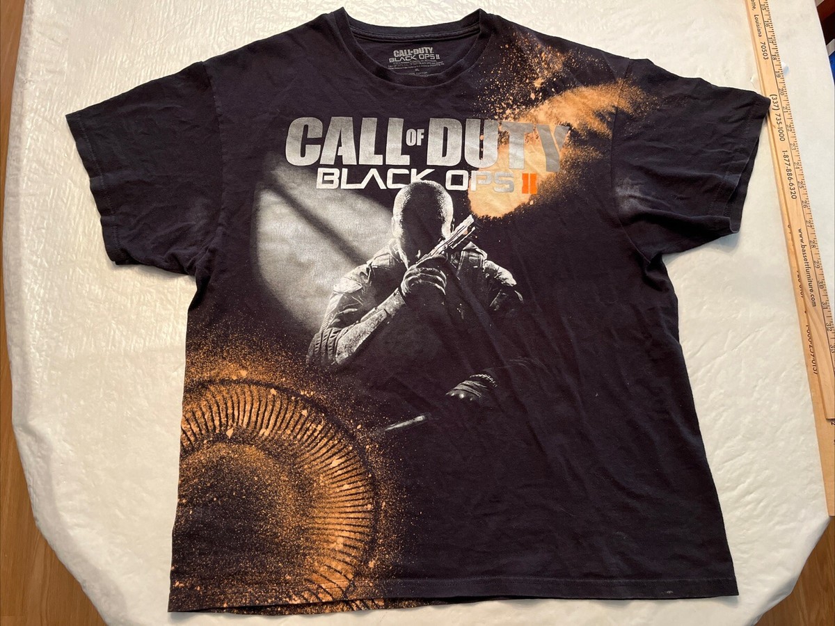 2013 Call of Duty Black Ops 2 II AOP black t shirt COD video