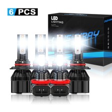 For Honda Civic 2006-2015 4-sides Led Headlight Highlow Fog Light Bulbs Kit