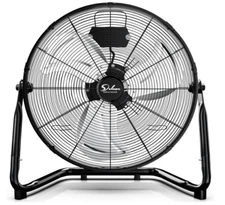 Simple Deluxe 12" 3-Speed High Velocity Metal Floor Fan – Heavy Duty, Black