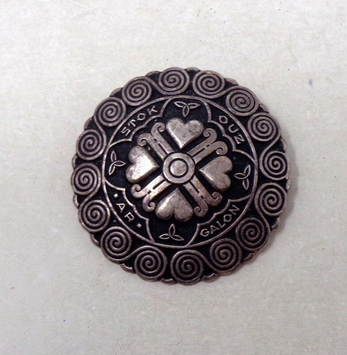Ancienne Broche Bretonne Kelt Metal Argente