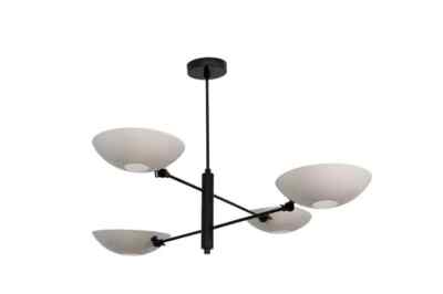 Mid Century Modern 4 Light Pendant Raw Brass Sputnik chandelier light