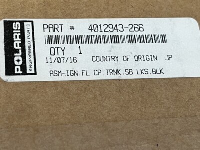11-14 Polaris Victory Cross Roads Ignition Lock Set Assembly
