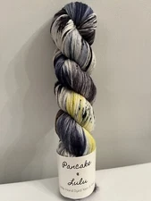 Indie Hand Dyed Yarn Skeins Blue Grey Yellow Black Multicolor 100% Merino Wool