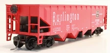 Athearn HO C B & Q 72700 Burlington 40' open top quad hopper  1754 blue box RTR