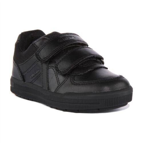 GEOX J Arzach Infantil Dos Correas Cuero Casual Niño Zapatos Negro Talla UK 1 -