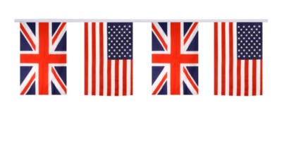Freundschaftskette Fahnen Flaggen Deutschland USA 15x22cm