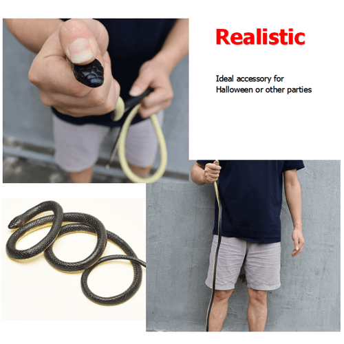 52" Fake Realistic Snake Lifelike Scary Rubber Toy Prank Party Joke Easter Gift - Picture 5 of 12