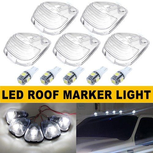 5 Cab Roof Marker Light Cover Lens Kit For 1999-2016 Ford F-250 F-350 Super Duty - Picture 19 of 33