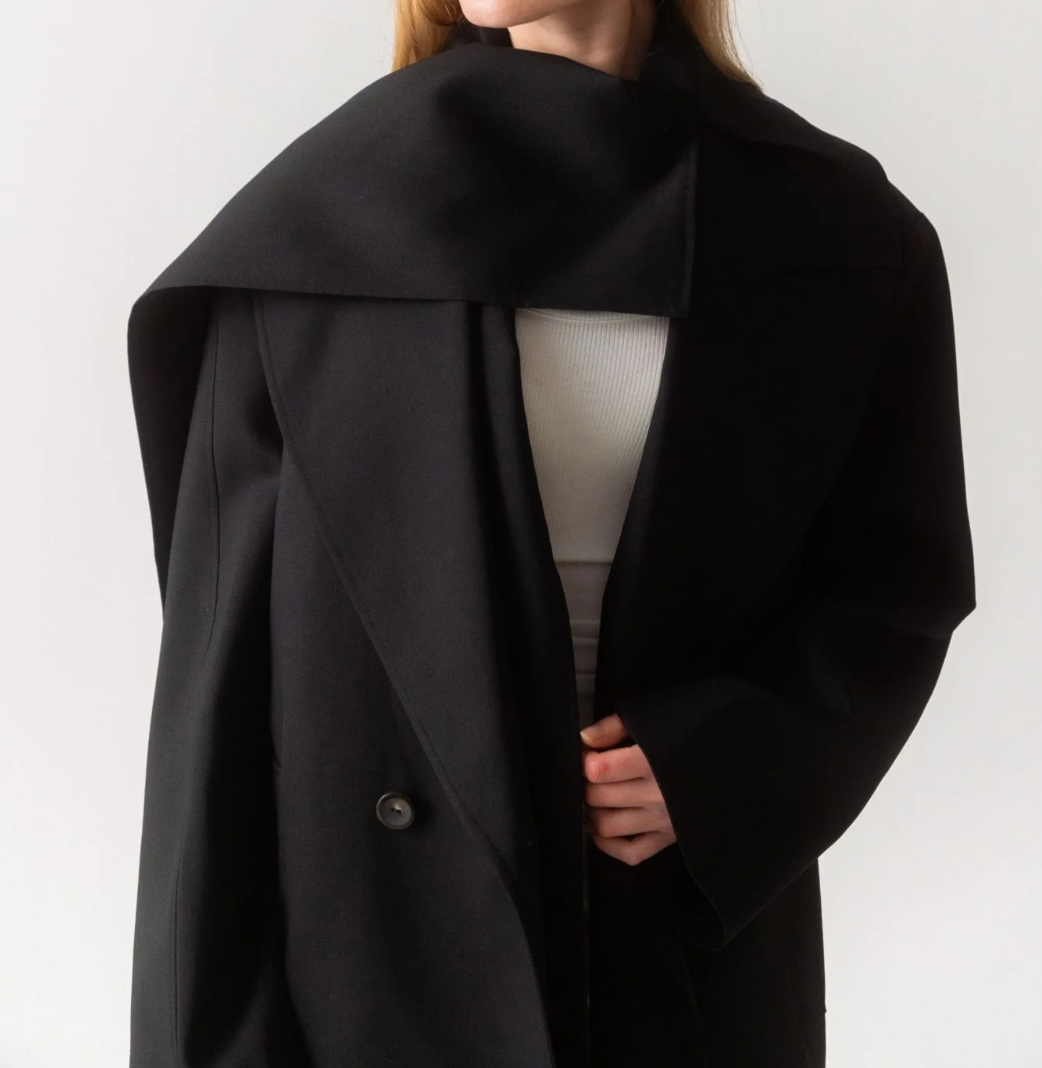 Rohe.. Virgin Wool Tailoring Scarf (removable) Jacket/Blazer
