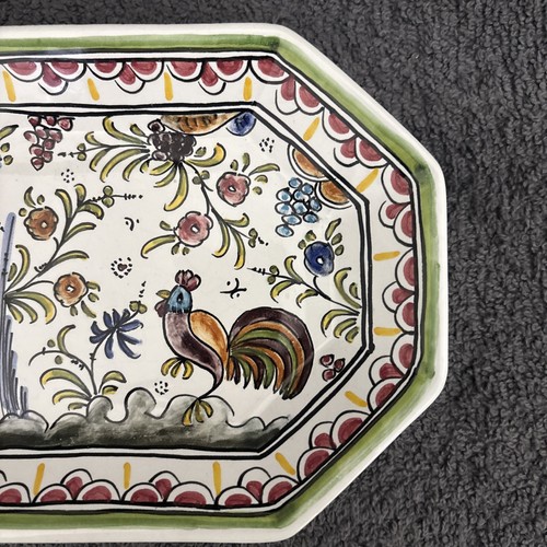 Le Faiencerie - Peint a la main 8" Dish - Hand painted & signed on back - Picture 4 of 8