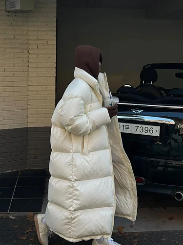 Damen Winter Outdoor Steppmantel Warm Parka Winter Lang Stepp Jacke Kapuze - Bild 7 von 9