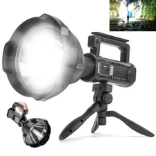 Super Bright LED Searchlight Portable Rechargeable Spotlight Handheld Flashlight