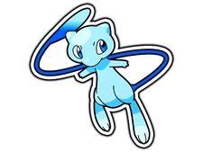 Shiny Mew Waterproof Vinyl Sticker Decal Die-Cut 