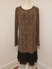 Michael Kors Women's Long Sleeve Dress Size L Geo Print