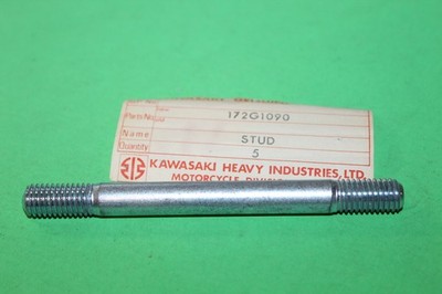 NOS Kawasaki H1 H2 F12MX KH KX KH500 KX400 Genuine 10x90 Stud OEM # 172G1090