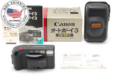 Complete Set   Almost UNUSED Canon Autoboy 3 QD Point  Shoot Film Camera JAPAN