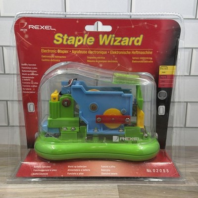 Sealed Rexel Staple Wizard Electrical Stapler Clear See-Through Mechanical Rare