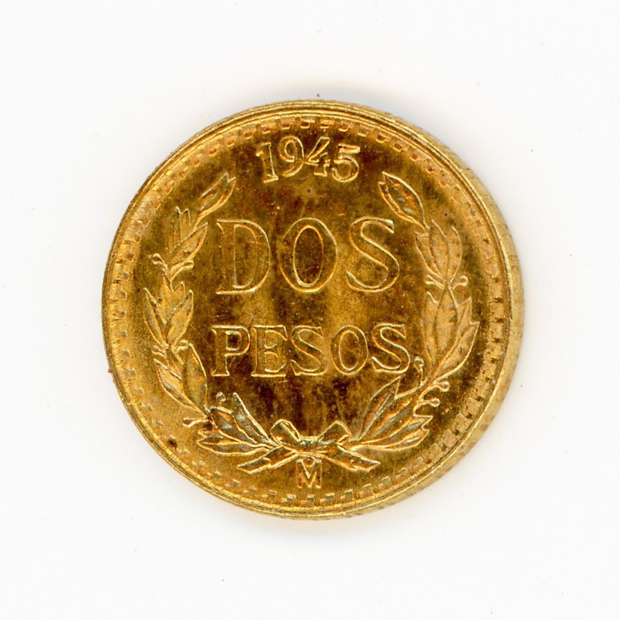 1945 Mexico Dos 2 Pesos Mexican Gold Coin 1.66g (1) | eBay