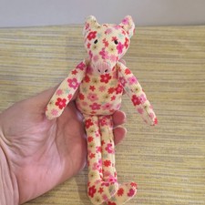 Jellycat Cordy Cream Mouse NEW Small Floral 2010 Vintage