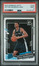 PSA 2023 Donruss Optic #225 Victor Wembanyama Rated Rookie Blue Back Spurs RC🦄