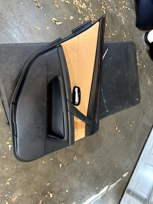 Natural brown 08-2010 BMW 535I E60 rear driver Interior Complete Door Panel