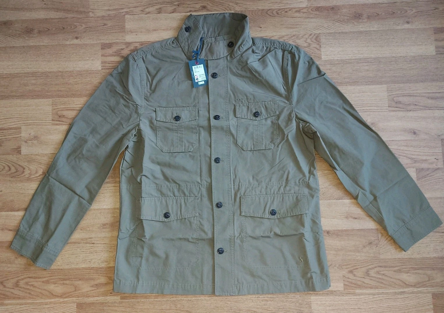 Joules Men Oakes Cotton Military  Style Jacket - Green -  UK Size XL