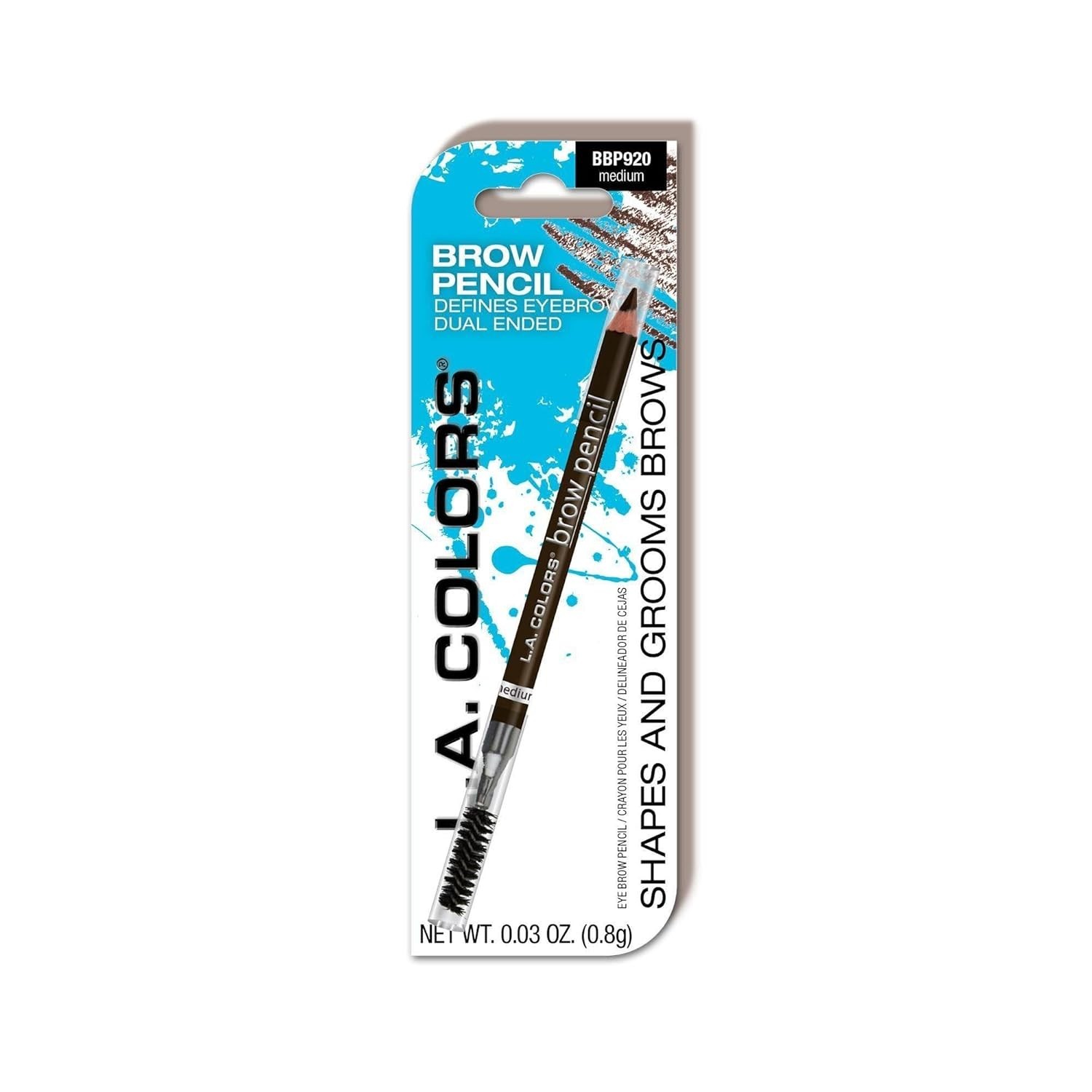 Brow Pencil With Spoolie, Medium Carded