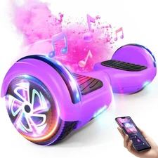 Kids Hoverboard 6.5'' Self-Balancing Off-Road Scooter Bluetooth LED light 7.5MPH