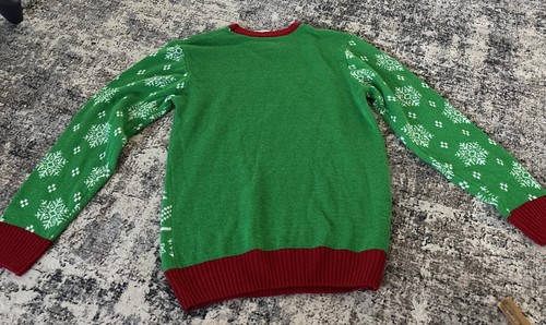 The Grinch Dr. Seuss Ugly Christmas Sweater Men Size M Medium Green Sweatshirt - Picture 6 of 8