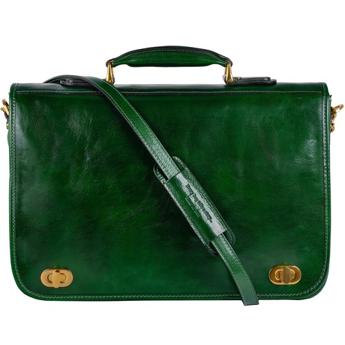 Porte-Documents en Cuir Italien Pleine Fleur pour Hommes Sac à Bandoulière Dé...
