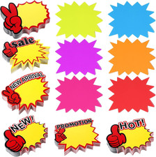 1200 Pcs Starburst Signs Sale Signs, 45cm x 32cm x 5.1cm, Multi-colored