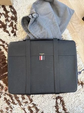 Thom browne Pebbled Leather Portfolio Laptop Case briefcase 