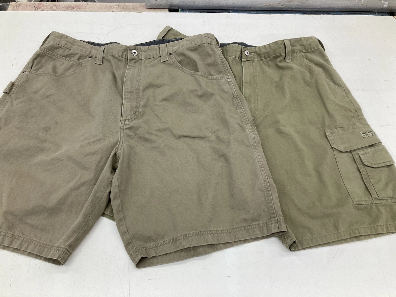 2 Pair of Wrangler Size 40 WRG Jean Shorts. 100% Cotton