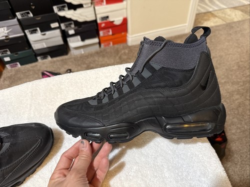 NIKE AIR MAX 95 SNEAKERBOOT BLACK/ANTHRACITE 806809 001 Size 11 NoBox CLEAN - Picture 3 of 24